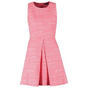 Pink and white striped dress